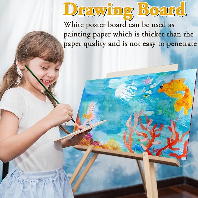 AKONEGE 4PCS Medium Trifold Poster Board 26" x 16" Red Tri Fold Presentation - Image 7