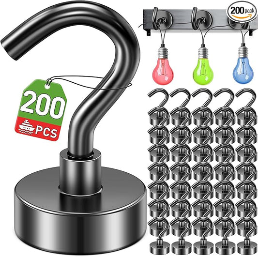 200 Pack Magnetic Hooks for 2026 Cruise Cabins Beach Vacation 30lbs+ Heavy Duty by MUKFIRM