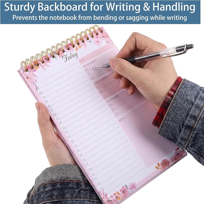 Thboxes 2 Packs To Do List Notepad, 104 Pages To Do List Notebook A5 Undated - Image 5