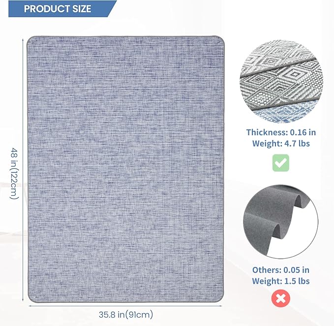 Chair Mat for Hardwood & Tile Floor, Anti Slip, Floor Protector for Home Office - Image 2
