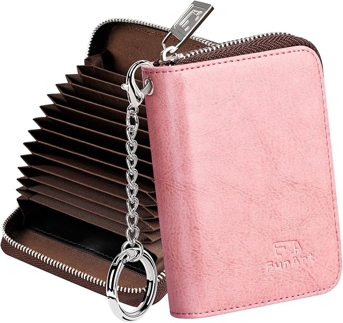 FurArt Zipper Wallet Women, RFID Blocking Credit Card Wallet, Business Card by FurArt