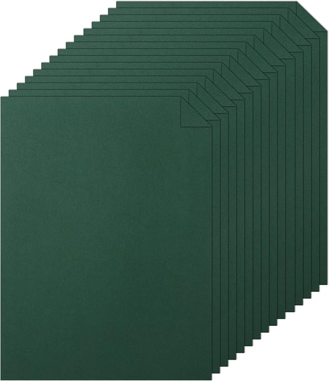 Silunkia 120 Sheets Dark Green Cardstock 8.5 x 11 Craft Paper, 250gsm/92lb by Silunkia
