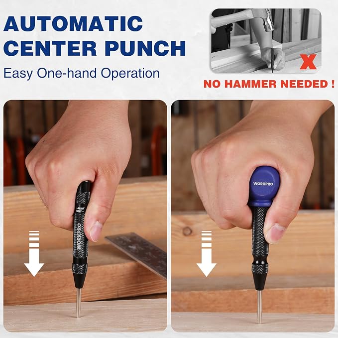 WORKPRO 2PCS Automatic Center Punch - Image 7