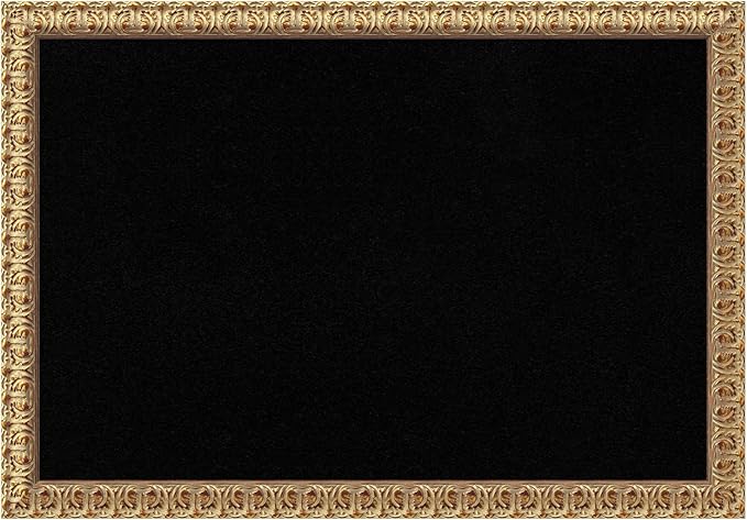 Amanti Art Black Cork Board for Wall, 27x39 Vision Board with Gold Wood Frame, Large Corkboard Office Decor for Home Organization, Traditional Corkboard Pinboard to display items for home organization-DeskLoop Office