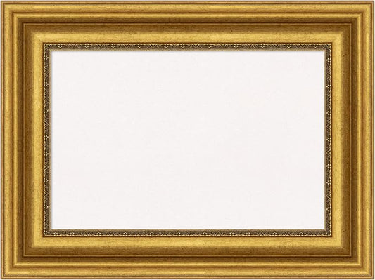 Amanti Art White Cork Board for Wall, 18x24 Vision Board with Gold Frame, Small Corkboard Office Decor for Home Organization, Traditional Corkboard Pinboard to Display Items for Home Organization in-DeskLoop Office