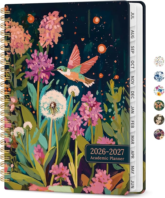 Planner 2026-2027, Academic Year Monthly and Weekly Calendar Planner, Jul 2026 by Taja