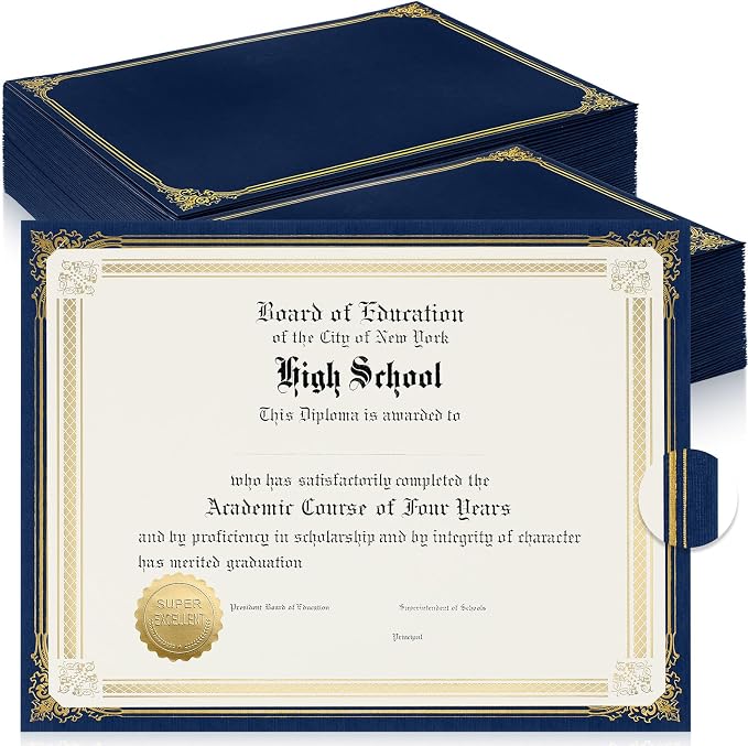 Kosiz 100 Pcs Single Sided Certificate Holders by Kosiz