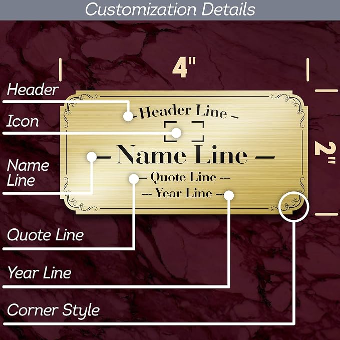 Engraved Name Plate, Personalized/Customized Plate - Image 7