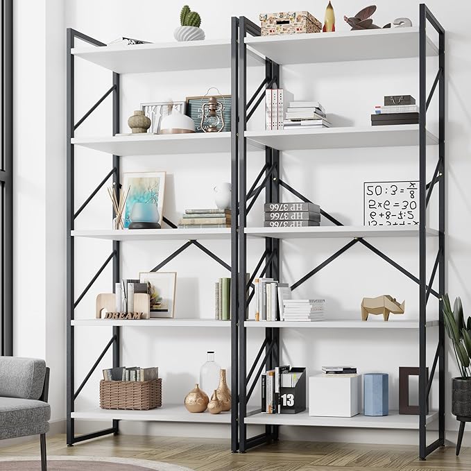 Shintenchi 2-Tier Bookshelf: Tall Industrial Bookcase by Shintenchi%7CFurnitureMadeforRealLife
