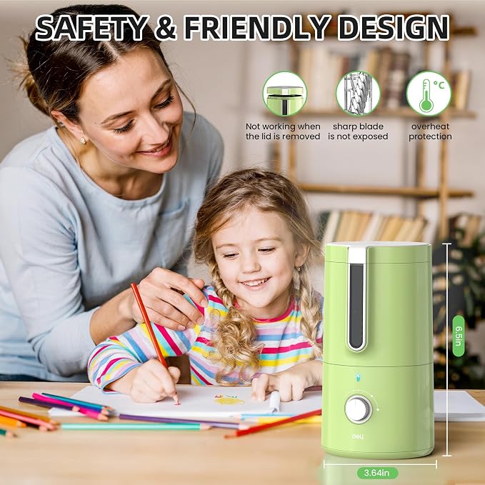 deli Electric Pencil Sharpener, Fully Automatic Pencil Sharpener - Image 5