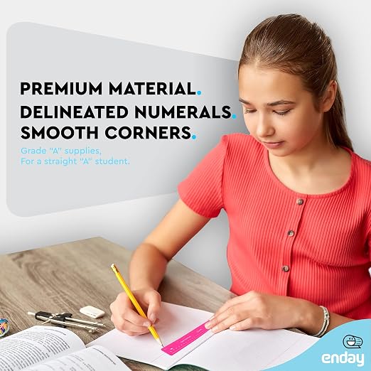 Emraw 12 inches Shatterproof Flexible Rulers Designed in Black, and Orange - Image 2