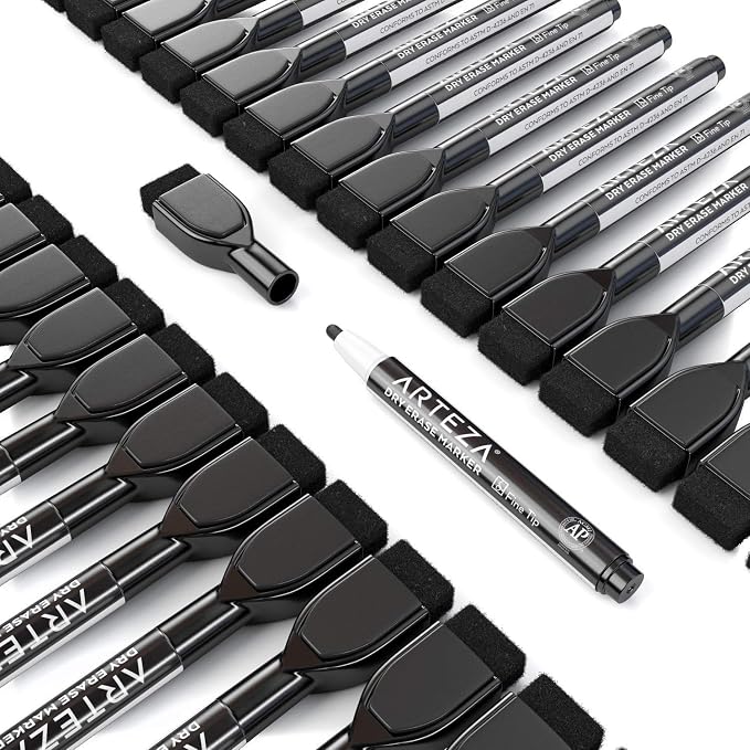ARTEZA Black Dry Erase Markers - Image 3