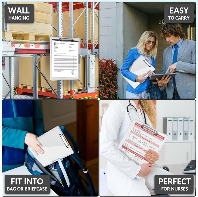Sooez Clipboard with Storage, Heavy Duty Cleaview Clip Boards 8.5x11 with Dual - Image 7