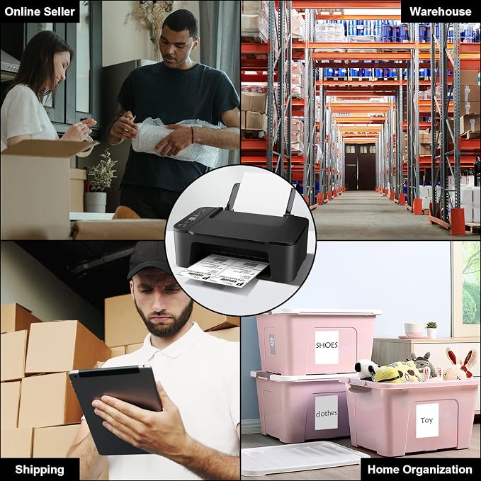 LabelMore 8.5'' x 5.5'' Half Sheet Self Adhesive Shipping Labels - Image 8