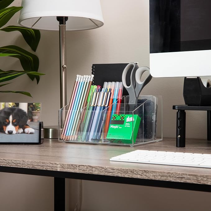 Mind Reader Desktop Organizer, 7-compartment, Office Essentials - Image 2