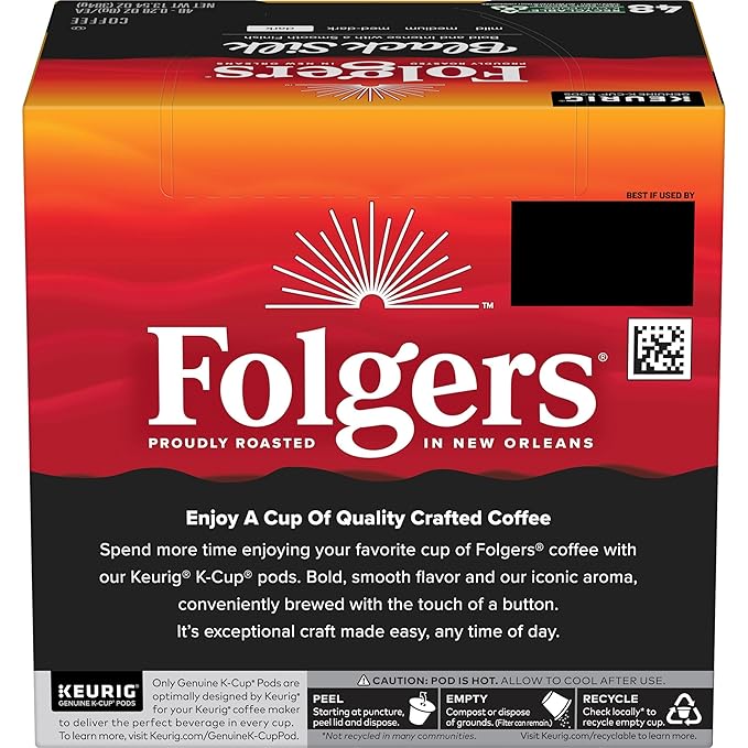 Folgers Black Silk Dark Roast Coffee, 192 Keurig K-Cup Pods-DeskLoop Office