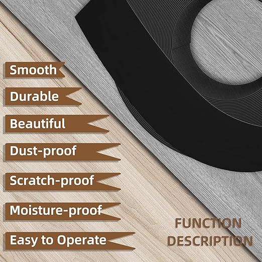 GSCIT Club Black Edge Banding, 3/4 inch x 25ft Melamine Edge Banding with Hot Melt Adhesive Pre-glued Edge Banding Flexible Edging for Plywood Cabinet Furniture-DeskLoop Office