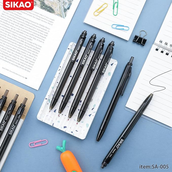 Black Pens Bulk 60 Pack –Smooth Writing 1.0mm Click Black Ballpoint Pens - Image 7