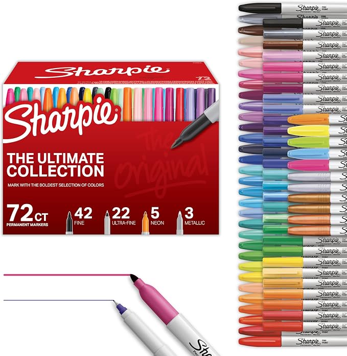 Sharpie Permanent Markers, Ultimate Collection, Ultra Fine And Fine Tip Markers by Unknown