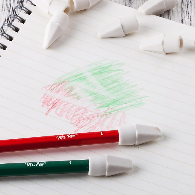 Mr. Pen- White Pencil Top Erasers, Eraser Caps - Image 5