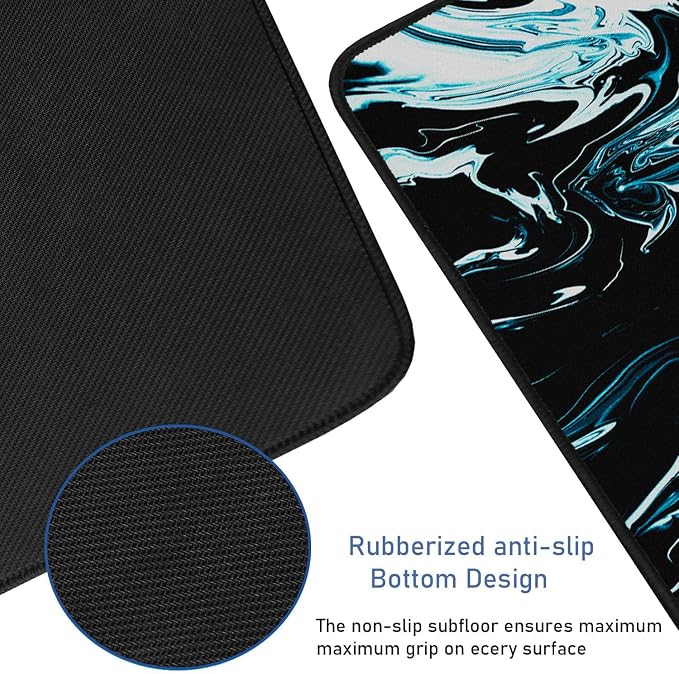 Gaming Mouse Pad with Stitched Edges, Durable Non-Slip Natural Rubber Base - Image 3