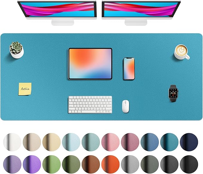 Aothia Faux Leather Desk Mat by AothiaSimpleNaturalUnique