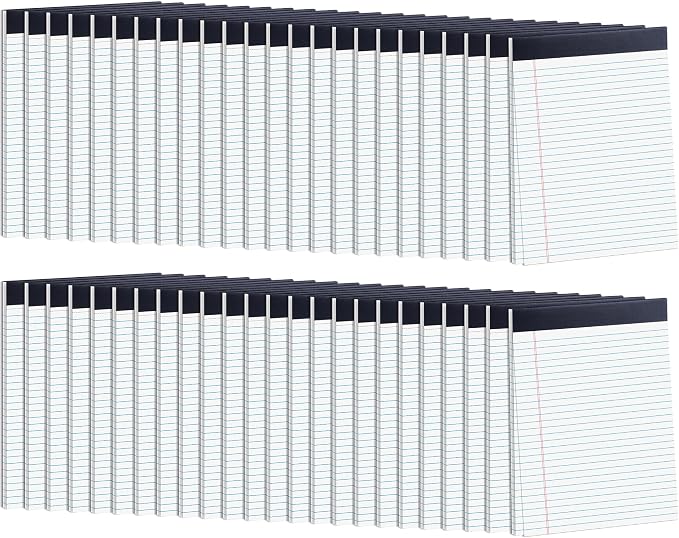 48 Pack Legal Pads Bulk, 8.5 x 11 Inch White Notepad, Note Pads Wide Ruled - Image 8