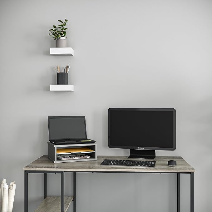 Ballucci File Organizer, 2-Tier Document Paper Sorter, Stackable Wood Desk - Image 8