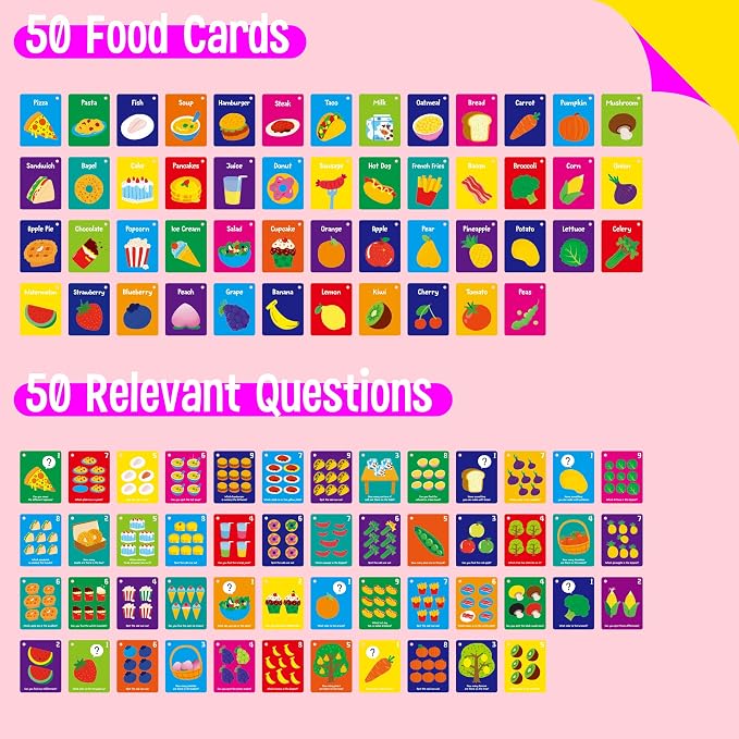 Food Flashcards, 50 Double-Sided Cards, Grain Cards Educational Learning Tools - Image 4