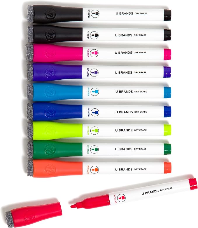U Brands Fine Tip Dry Erase Markers by UBrands