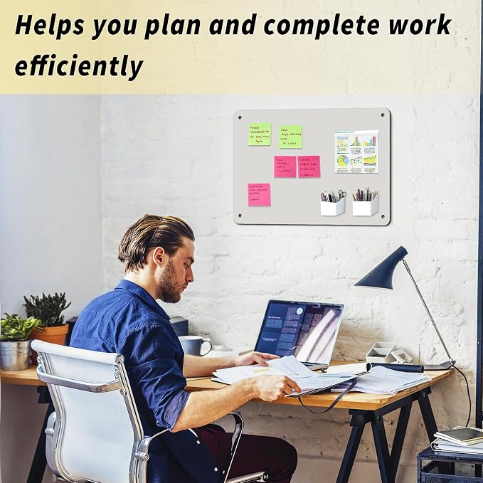 Magnetic Board 17.5" x 11.4" Magnet Bulletin Board is Suitable - Image 6