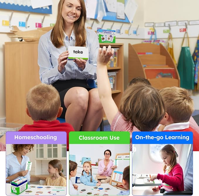 BenBen Sight Words & Phonics Flash Cards, 500 Sight Words & 800+ Words - Image 8