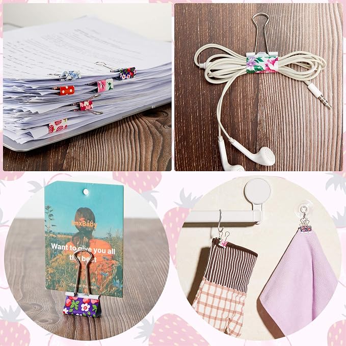 Outus 48 Pcs Cute Binder Clips - Image 3