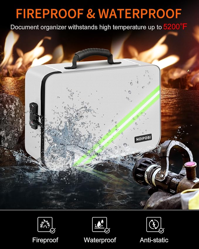 Noiposi 5200℉ Fireproof Document Box - Image 2