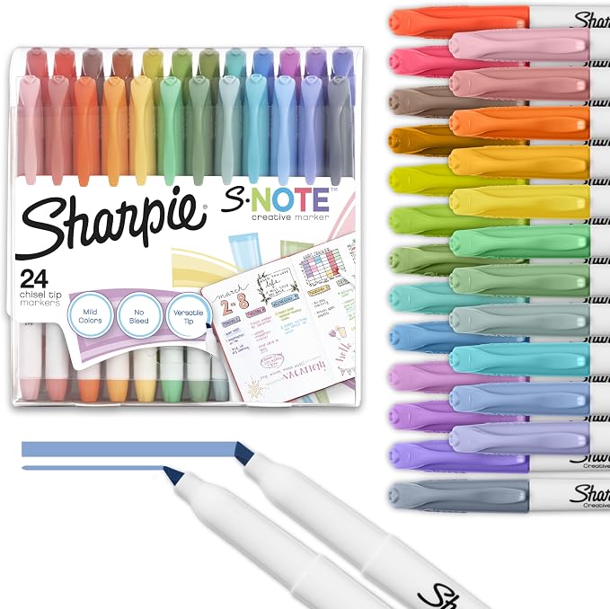 Sharpie S-Note Creative Highlighters, No Bleed, Chisel Tip by Unknown