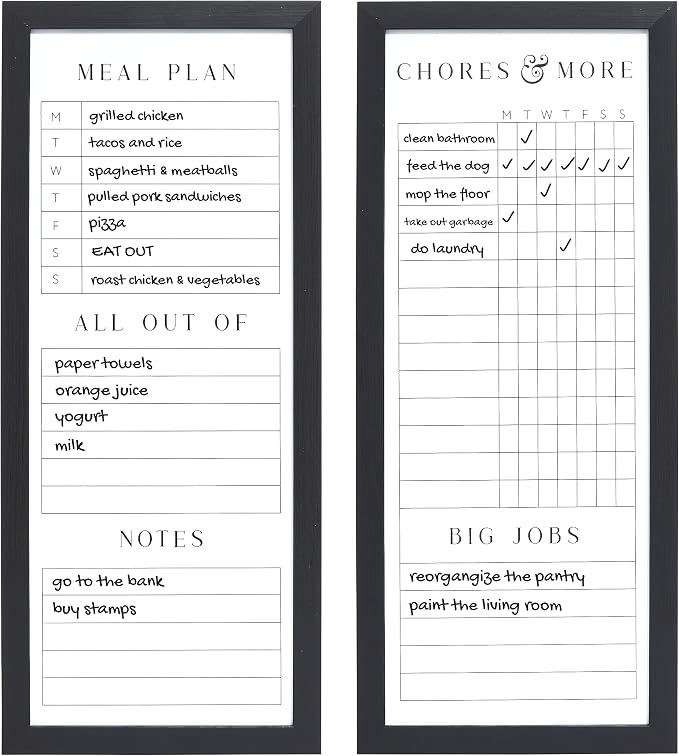 Sheffield Home Set of Two Family Planner Dry Erase Boards Featuring, Chore Chart by SheffieldHome