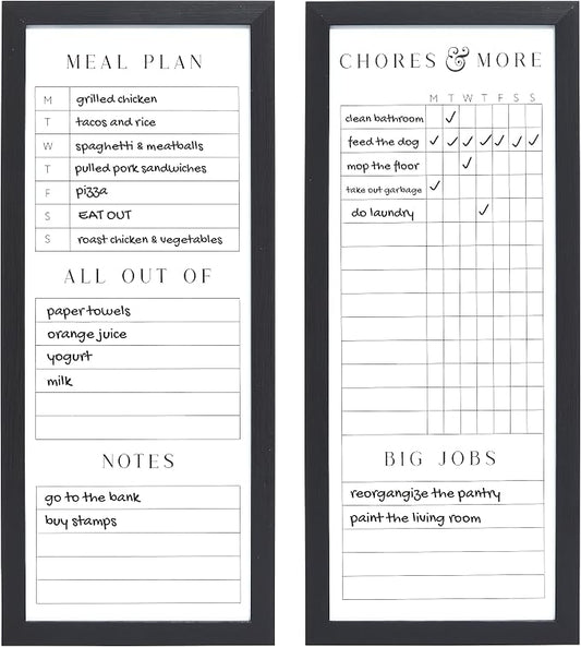 Sheffield Home Set of Two Family Planner Dry Erase Boards Featuring, Chore Chart by SheffieldHome