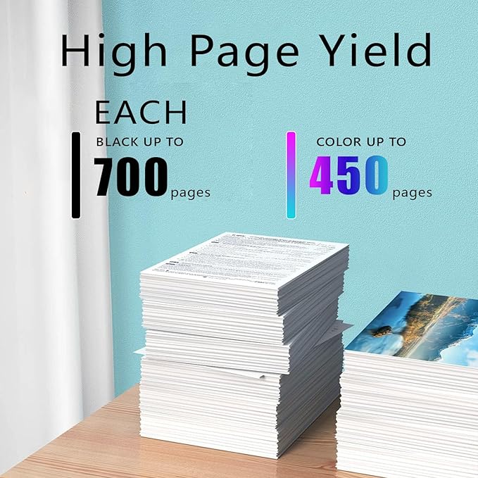 Compatible -Hp Ink 67xl Black and Color Combo Pack New, Hp Envy 6455e Ink Cartridges, 67xl High Yield 3-Pack (2 Black+1 Tri-Color), for Deskjet 2700/4100, Deskjet Plus 4100/4155 (Not for HP+)-DeskLoop Office