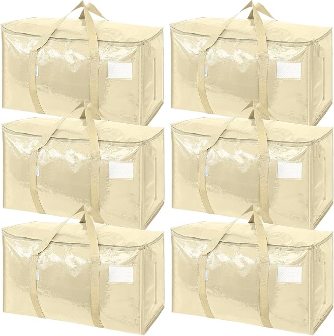 TICONN 6 Pack Extra Large Moving Bags Heavy Duty by TICONN