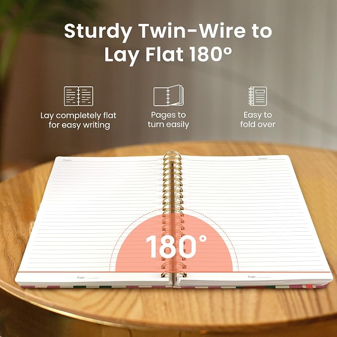 Lined Spiral Notebook Journal for Work, 300 Pages Thick B5 College Ruled - Image 4