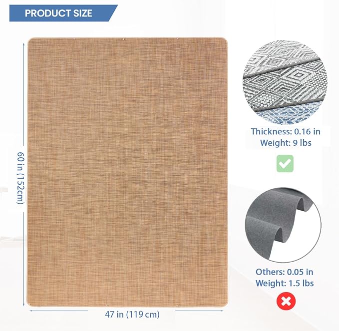 Office Chair Mat for Hardwood Floor, Large Anti-Slip Hard Floor Protector - Image 2