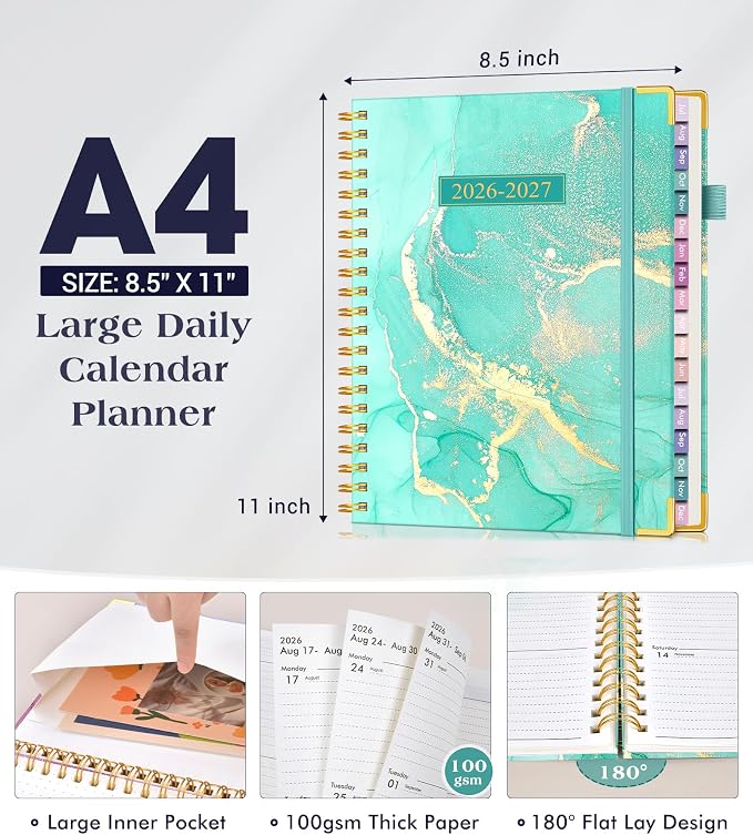 Academic Planner 2026-2027, 18 Months Weekly and Monthly Hardcover Planner - Image 5