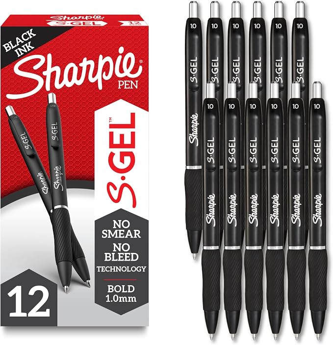 Sharpie S-Gel Gel Pens, Bold Point, Smear-Resistant, Back to School Essentials by Unknown