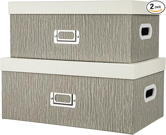 Briful Set of 2 Decorative Storage Boxes by Briful