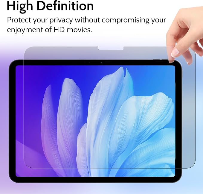 Peslv Privacy Screen Protector for iPad Pro 11 Inch M4/M5, Anti Glare Blue - Image 5