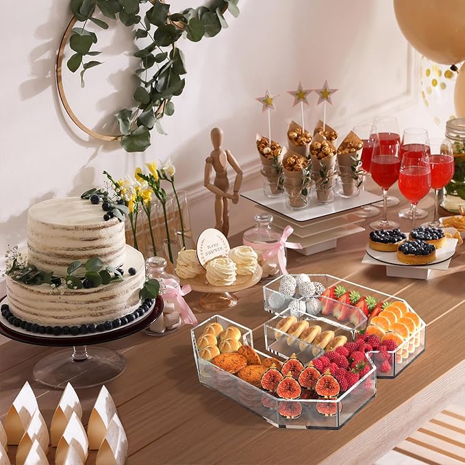 13.8" Acrylic Number Charcuterie Tray, Fillable Number Charcuterie Box - Image 6