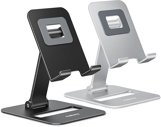 Nulaxy 2 Pack Dual Folding Cell Phone Stand, Fully Adjustable Phone Holder by Nulaxy