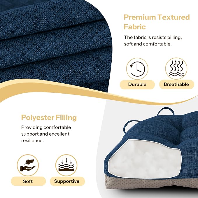 Chair Cushions for Dining Chairs 2 Pack, - Image 4