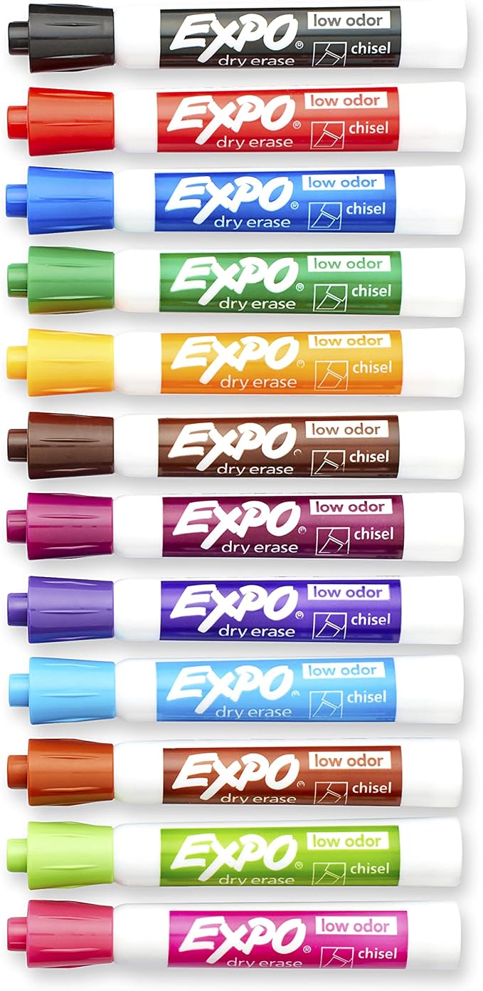 EXPO Dry Erase Markers, Low Odor Ink, Chisel Tip - Image 3