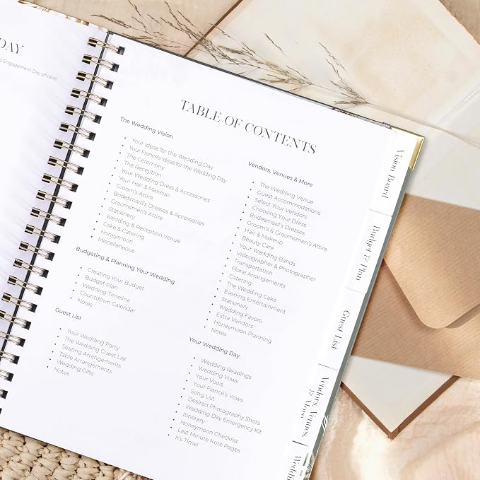 Beautiful Greenery Wedding Planner Book and Organizer - Image 6